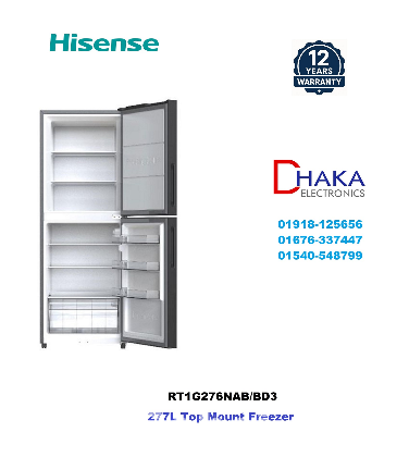 Hisense 277L RT1G276NAB Top Mount Refrigerator Price BD